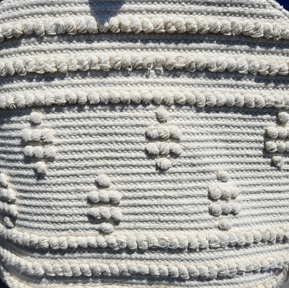 Straw Fringe Tote Handbag - Shade  & Shore Off-White.